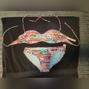 No Boundaries Junior Size 11/13 Multi Colored Bikini Swimsuit